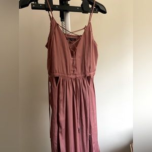 Rose Boho Flowy Maxi Dress
